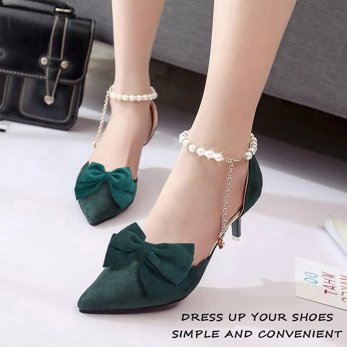 2 Pcs Velvet Satin Bow Shoe Clips Fashion Wedding Party Pumps Decoration Uniform Mary Jane Shoes Accessories