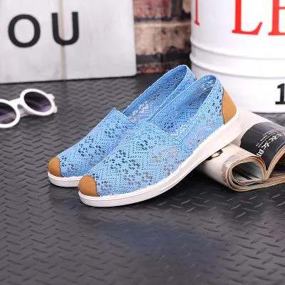 2018 Flat Shoes Woman Comortable Casual Flats Outdoor Leisure Hollow Breathable