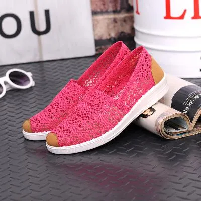2018 Flat Shoes Woman Comortable Casual Flats Outdoor Leisure Hollow Breathable