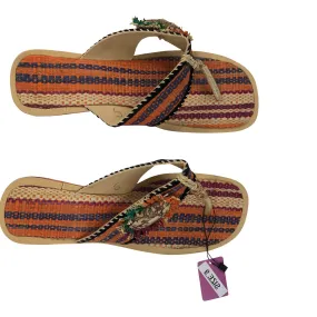 African Raffia Fibers Women's Sandals Size: 9