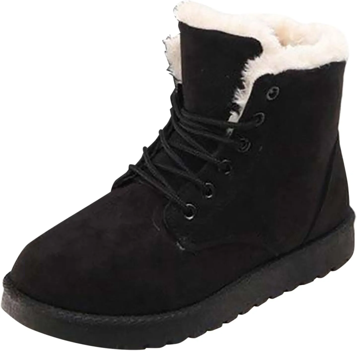 Boots for Women Fur Lined Warm Comfortable Plush Women Boots Lug Sole Platform Outdoor Dressy Snow Shoes