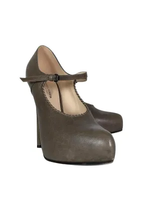 Bottega Veneta - Taupe Mary Jane Pumps Sz 7.5