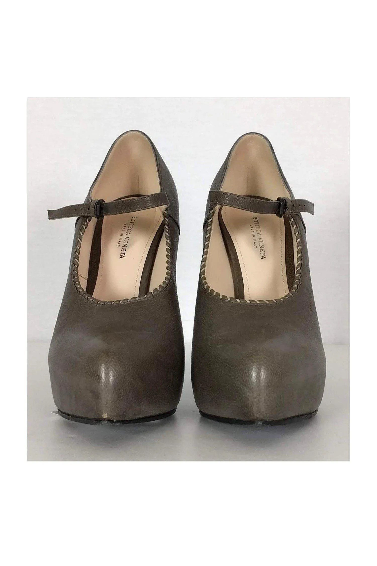 Bottega Veneta - Taupe Mary Jane Pumps Sz 7.5