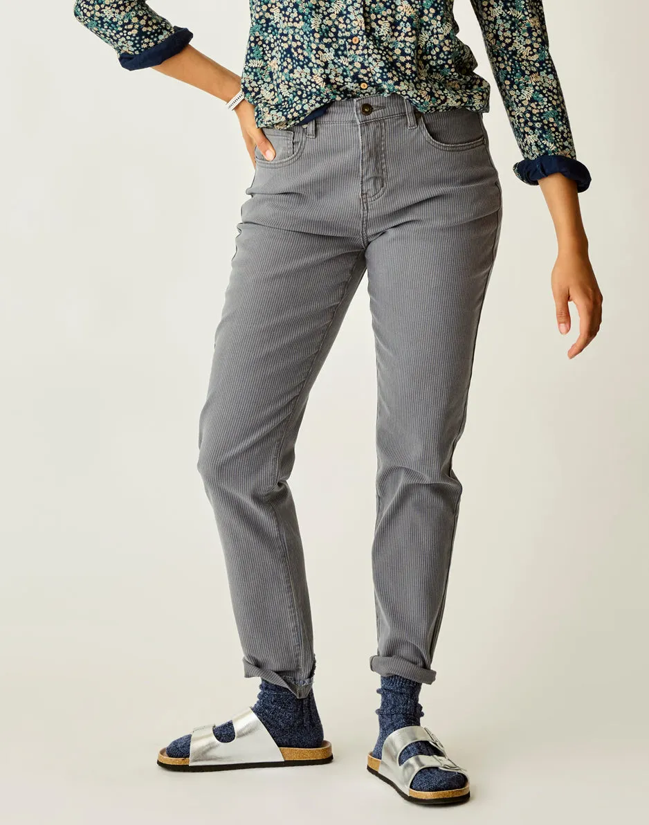 Carson Hi Rise RR Stripe: Pewter Overdye