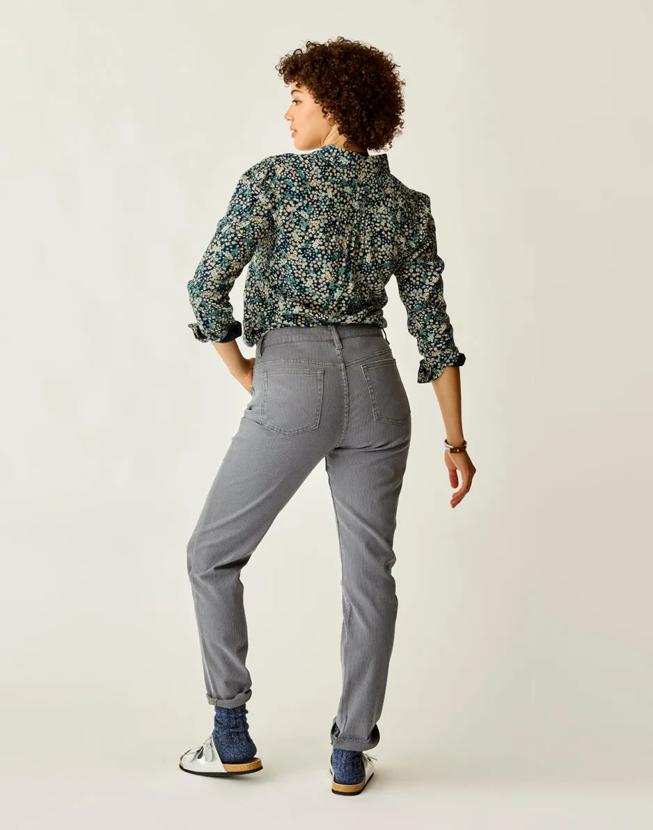 Carson Hi Rise RR Stripe: Pewter Overdye