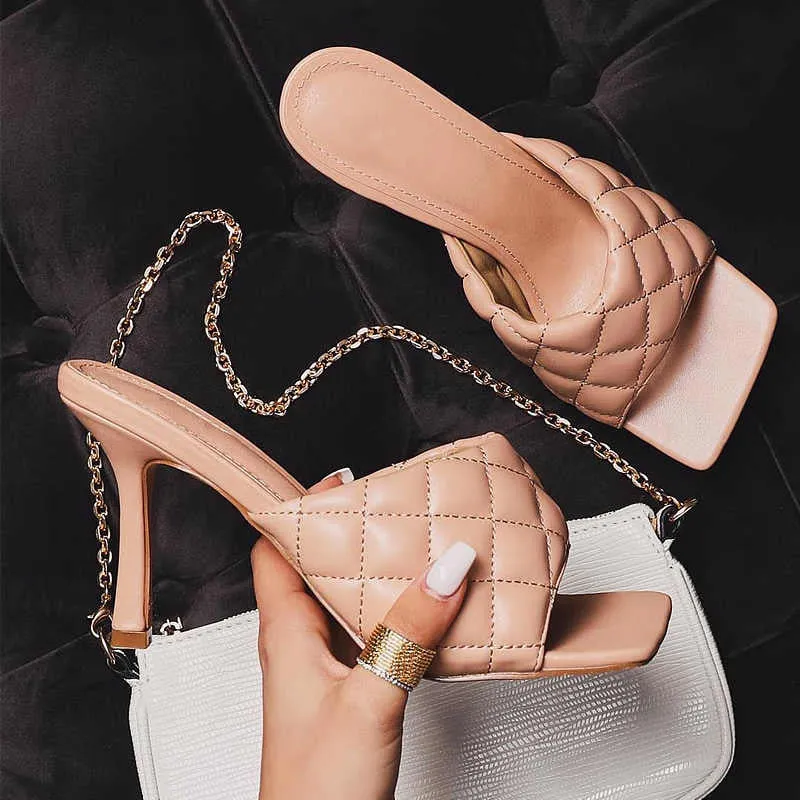 Classic braided woven style sandals heels
