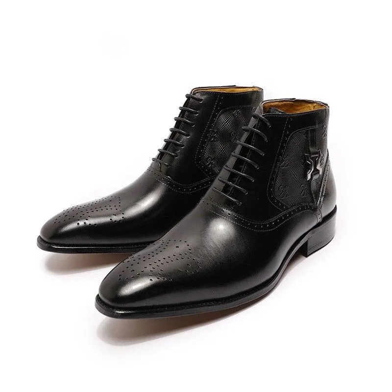 DW Men's Genuine Leather Lace Up Boots