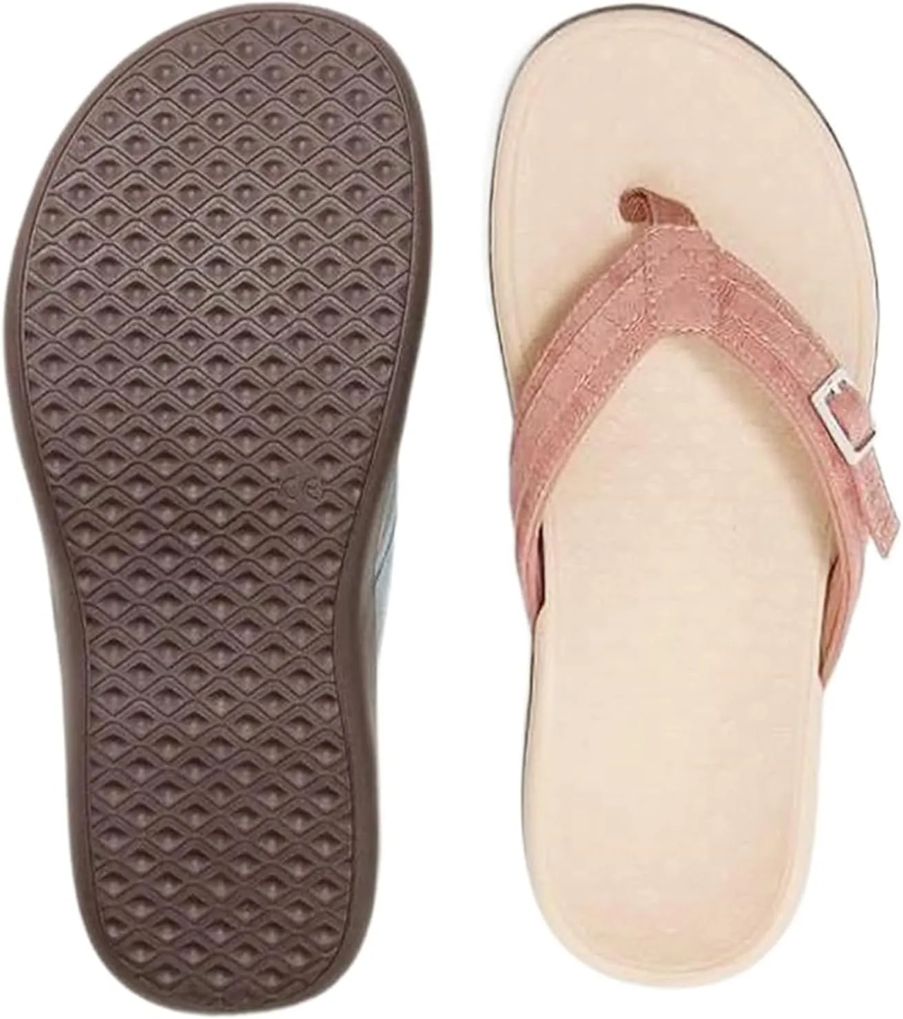 Flip Flops Sandals for Women Summer Casual Flat Slip On Walking Shoes Casual Thongs Comfort Slip-on Sandal Beach Shoes