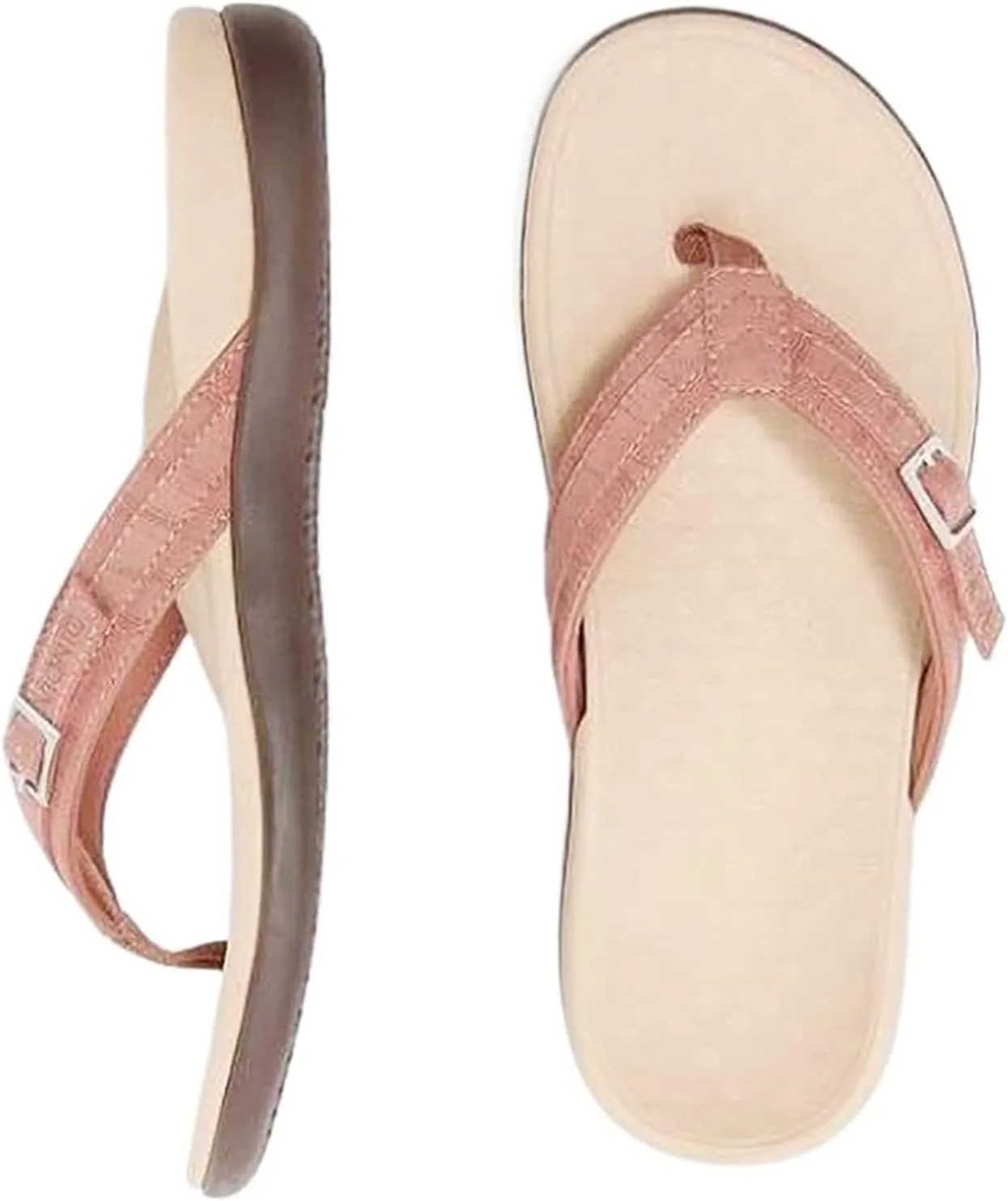 Flip Flops Sandals for Women Summer Casual Flat Slip On Walking Shoes Casual Thongs Comfort Slip-on Sandal Beach Shoes