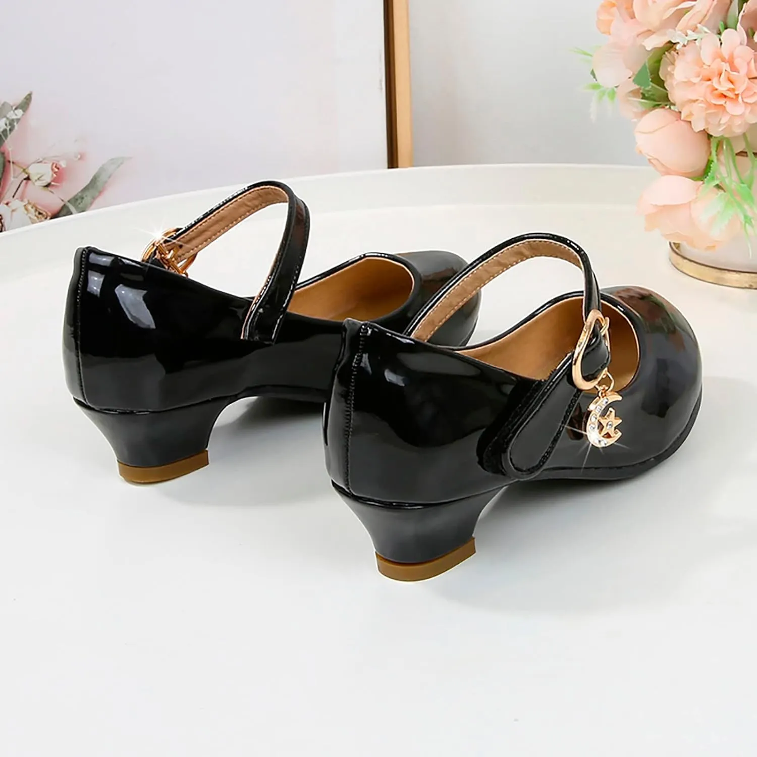Girls High Heels Sandals Toddler Baby Summer Casual Solid Color School Student Leather PU Children Toddler Casual Shoes