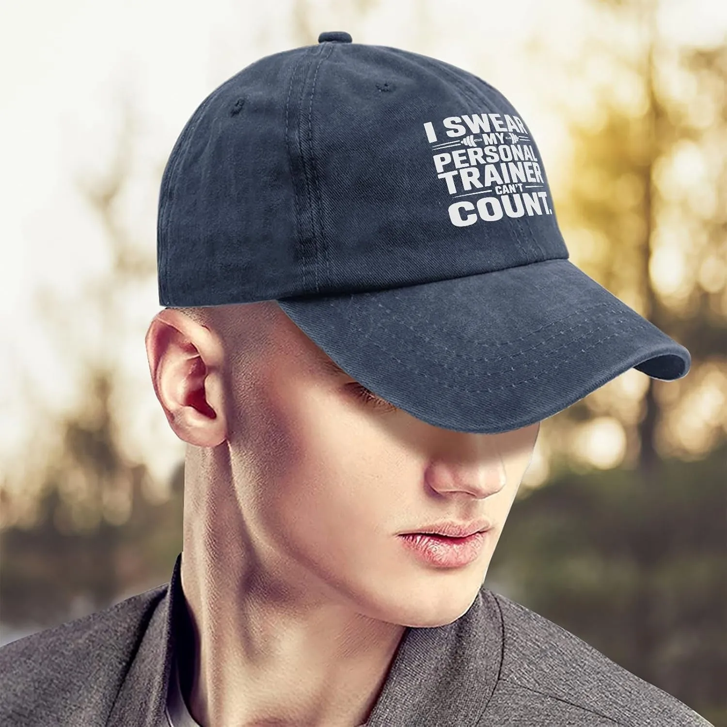 I Swears My Personals Trainers Can’t Counts Mens Ball Caps Hiking Hat for Women Adjustable Cap Sun Hats