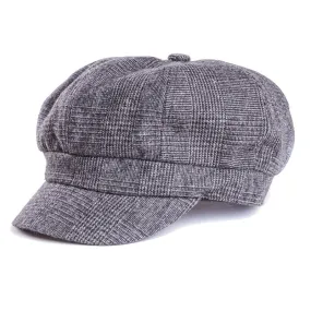 Ladies Check Bakerboy with Velcro