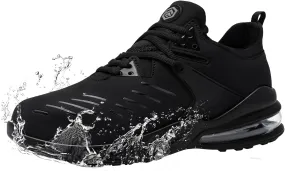 LARNMERN Steel Toe Shoes for Men Waterproof Slip Resistant Work Sneakers Athletic Durable Lightweight Comfortable Water Resistant Indestructible Construction Tennis Air Cushion
