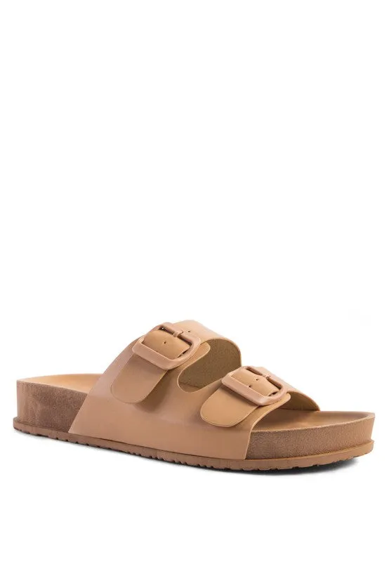 London Rag Minata Platform Buckled Slide Sandal
