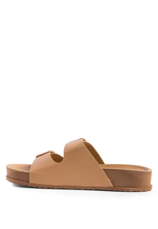 London Rag Minata Platform Buckled Slide Sandal