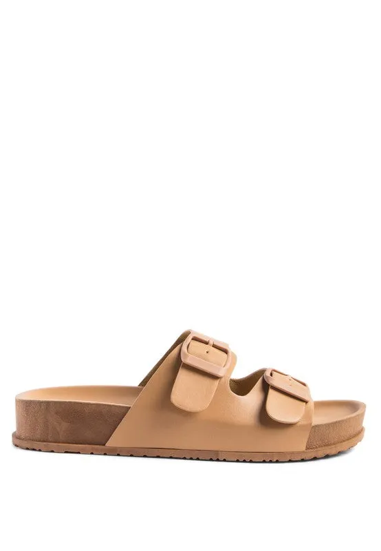 London Rag Minata Platform Buckled Slide Sandal