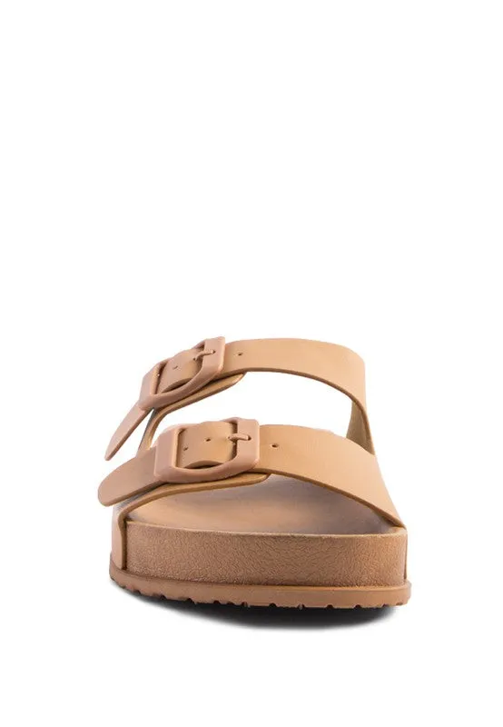 London Rag Minata Platform Buckled Slide Sandal