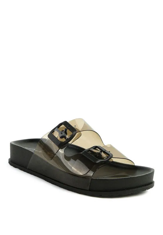 London Rag Minata Platform Buckled Slide Sandal