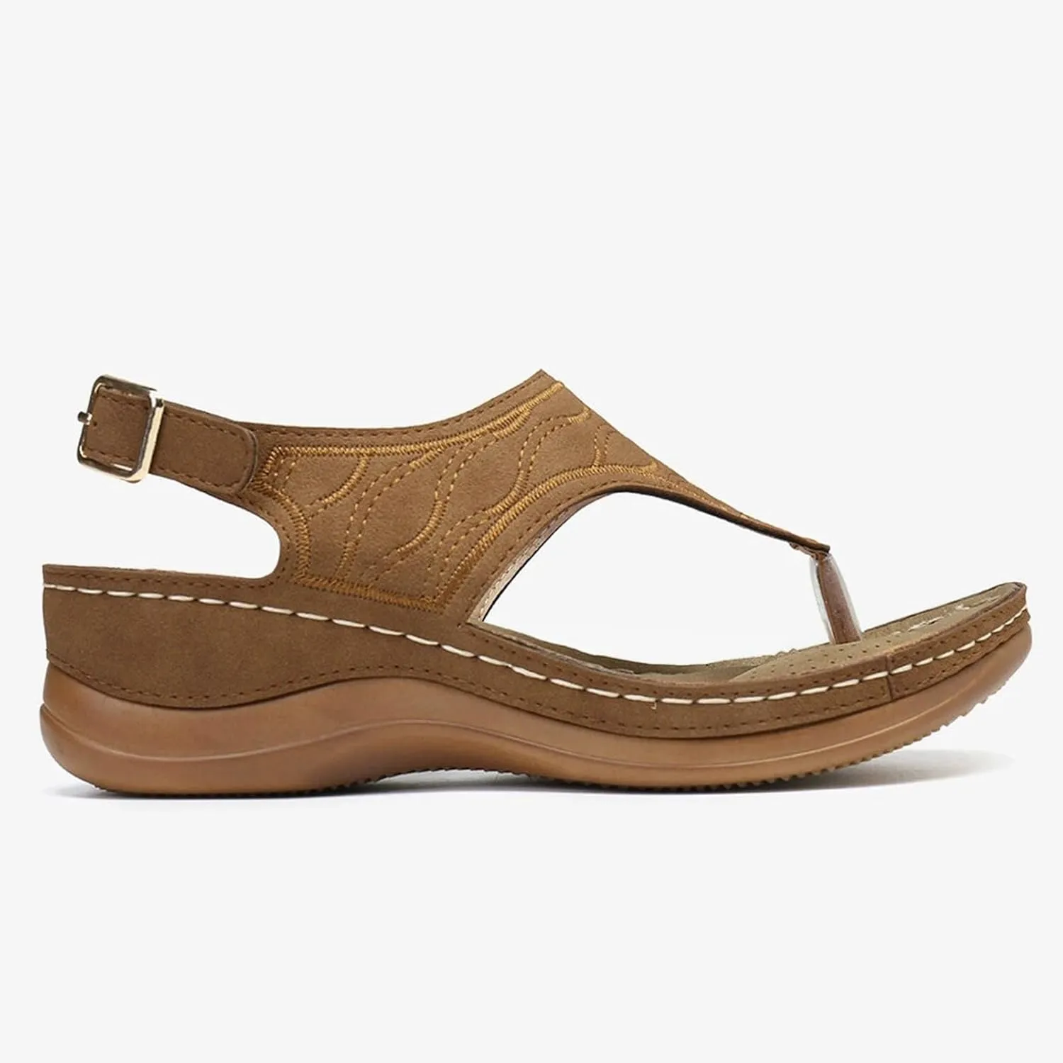 peqiut Casual Sandals Women Platform Arch Support Sandals for Women Slip On Flip Flops Casual Beach Sandals