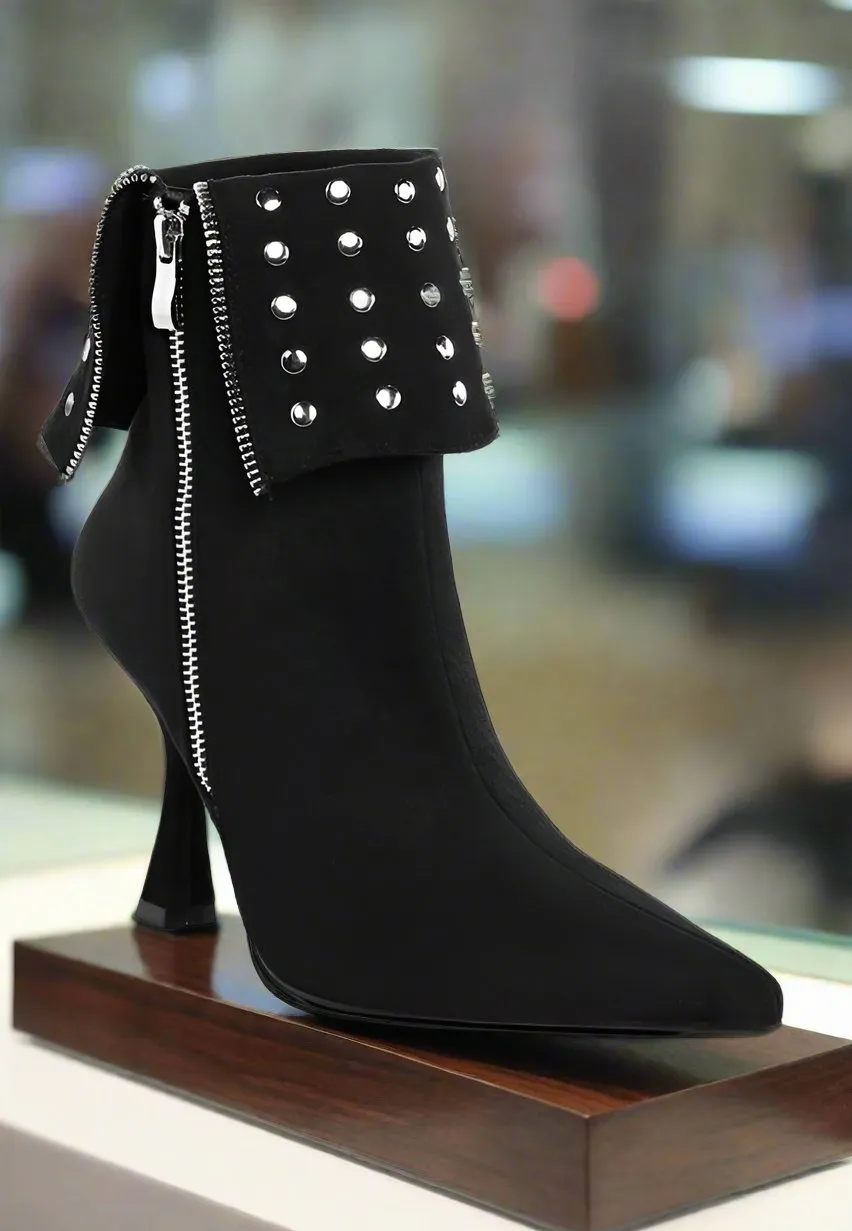 Piccini Stud Embellished Foldover Boots