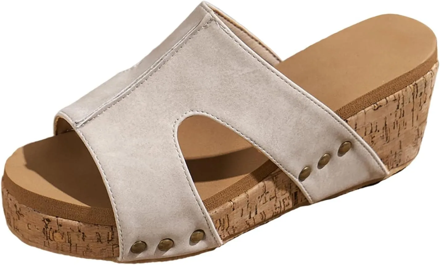 Platform Wedge Sandals for Women Summer Dressy Orthopedic Non Slip Slipper Sandals Fashion Open Toe Fabric Casual Slippers Concise Casual Summer Shoes