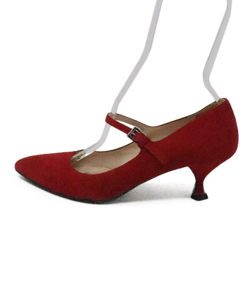 Prada Red Suede Heels sz 8.5