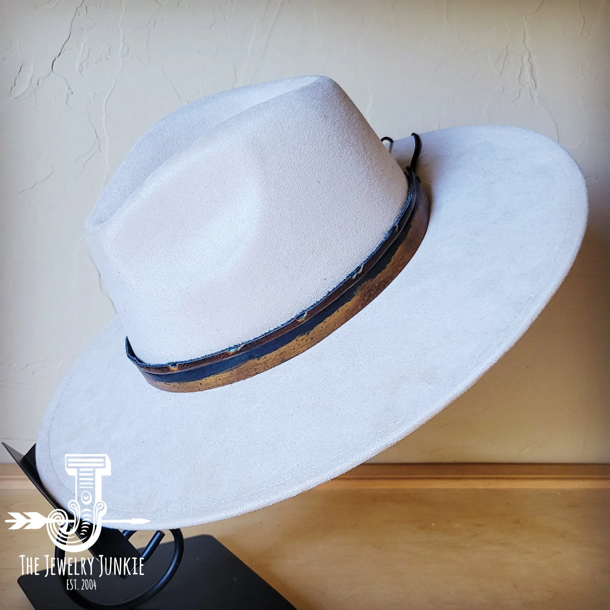 Red & Brown Navajo Embossed Leather Hat Band Only 950k