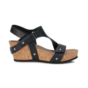 Ros Hommerson Traci Women's Hook And Loop Straps Sandal In Black