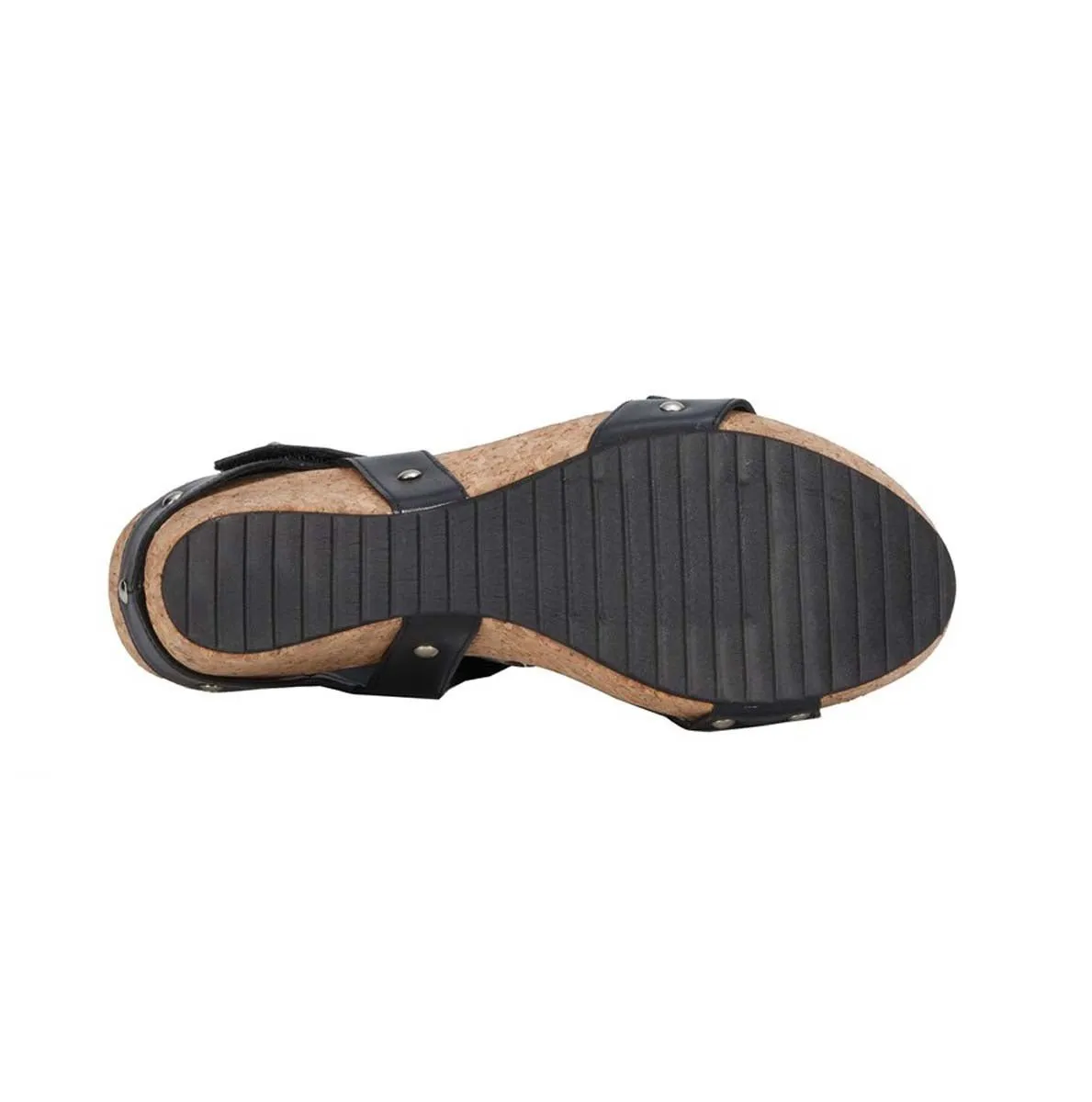 Ros Hommerson Traci Women's Hook And Loop Straps Sandal In Black