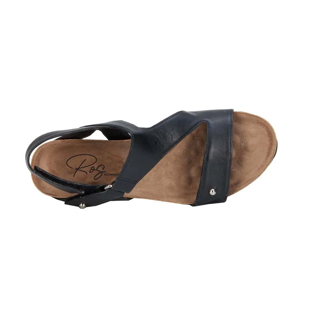 Ros Hommerson Traci Women's Hook And Loop Straps Sandal In Black