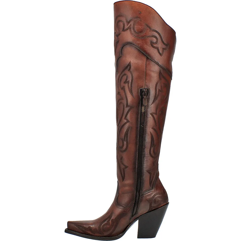 Seductress Embroidered Snip Toe Zippered Cowboy Boots