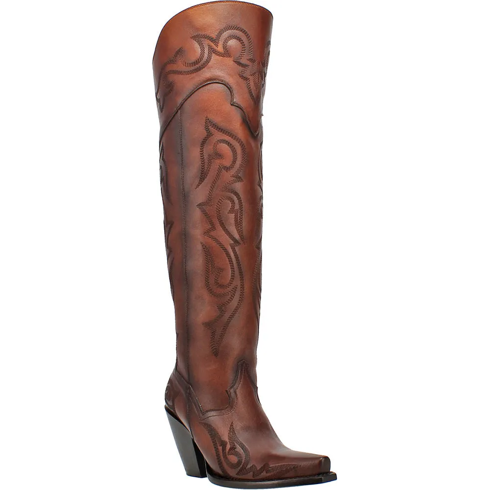 Seductress Embroidered Snip Toe Zippered Cowboy Boots