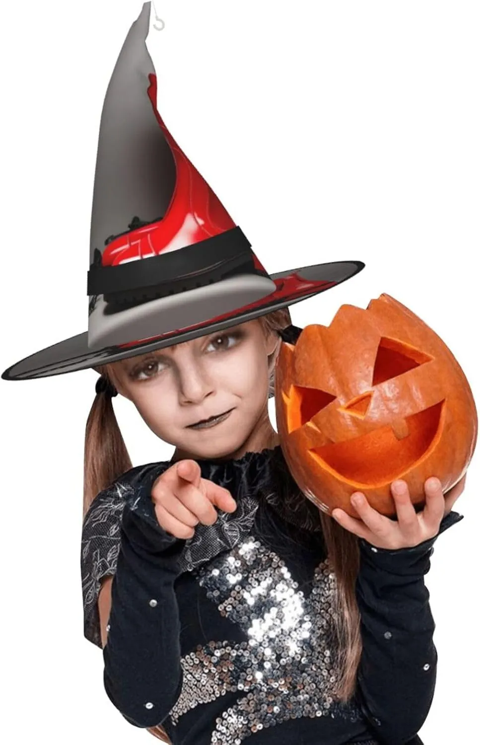 SSIMOO Magic Red Mushroom Women'S Halloween Witch Hat - Led Light-Up Cap - Ideal For Parties And Role-Plays