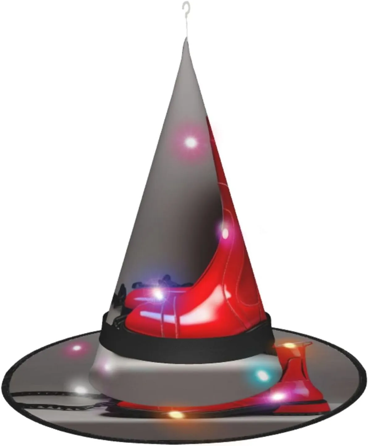SSIMOO Magic Red Mushroom Women'S Halloween Witch Hat - Led Light-Up Cap - Ideal For Parties And Role-Plays