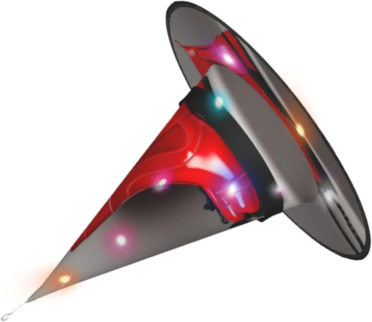 SSIMOO Magic Red Mushroom Women'S Halloween Witch Hat - Led Light-Up Cap - Ideal For Parties And Role-Plays