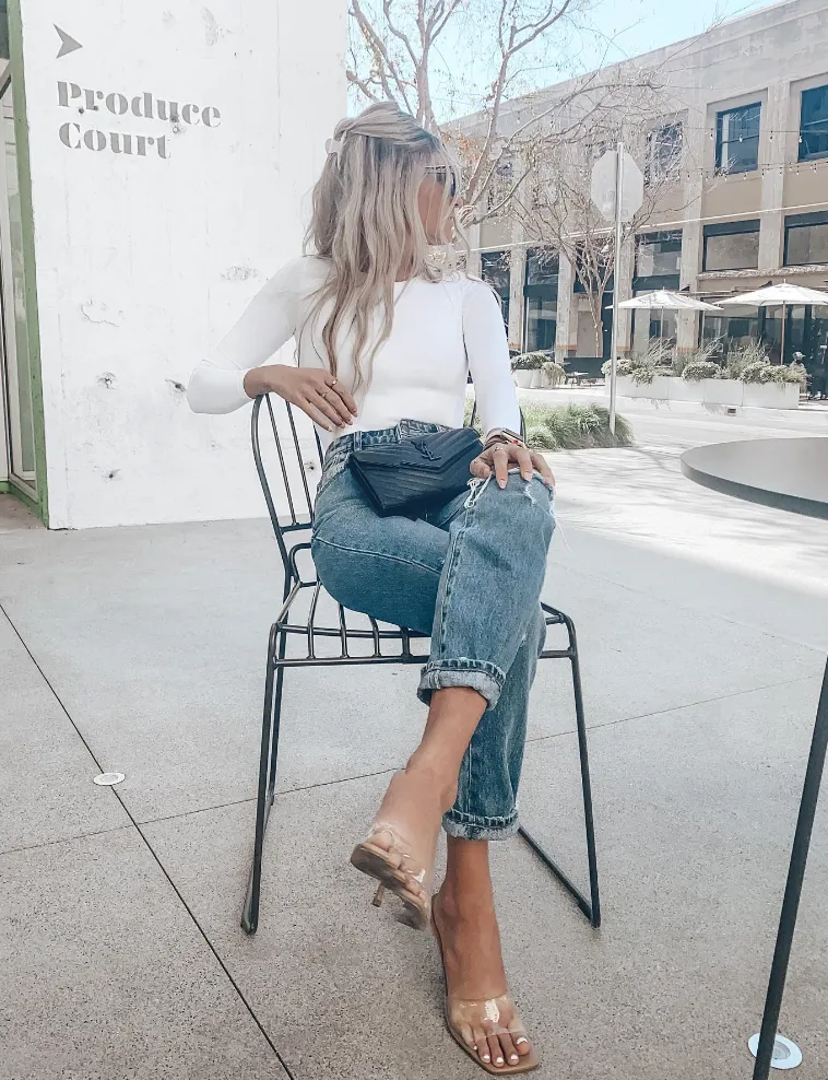 Steve Madden Signal Mules High Heels - Nude Clear