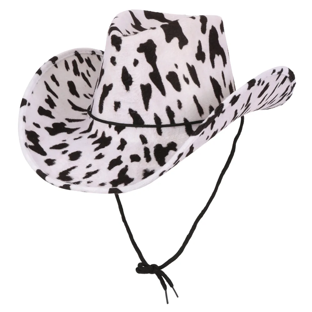 White Cowgirl Hat with Sequins and Marabou Feathers Western Chic Accessory