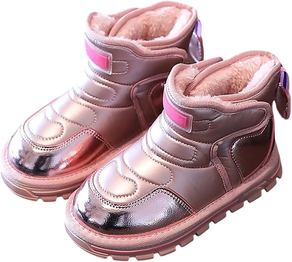 Winter Girls Boys Ankle Boots Comfortable Warm Lined Casual Sports Shoes Kids Faux  Insulated Mud Boots Kids