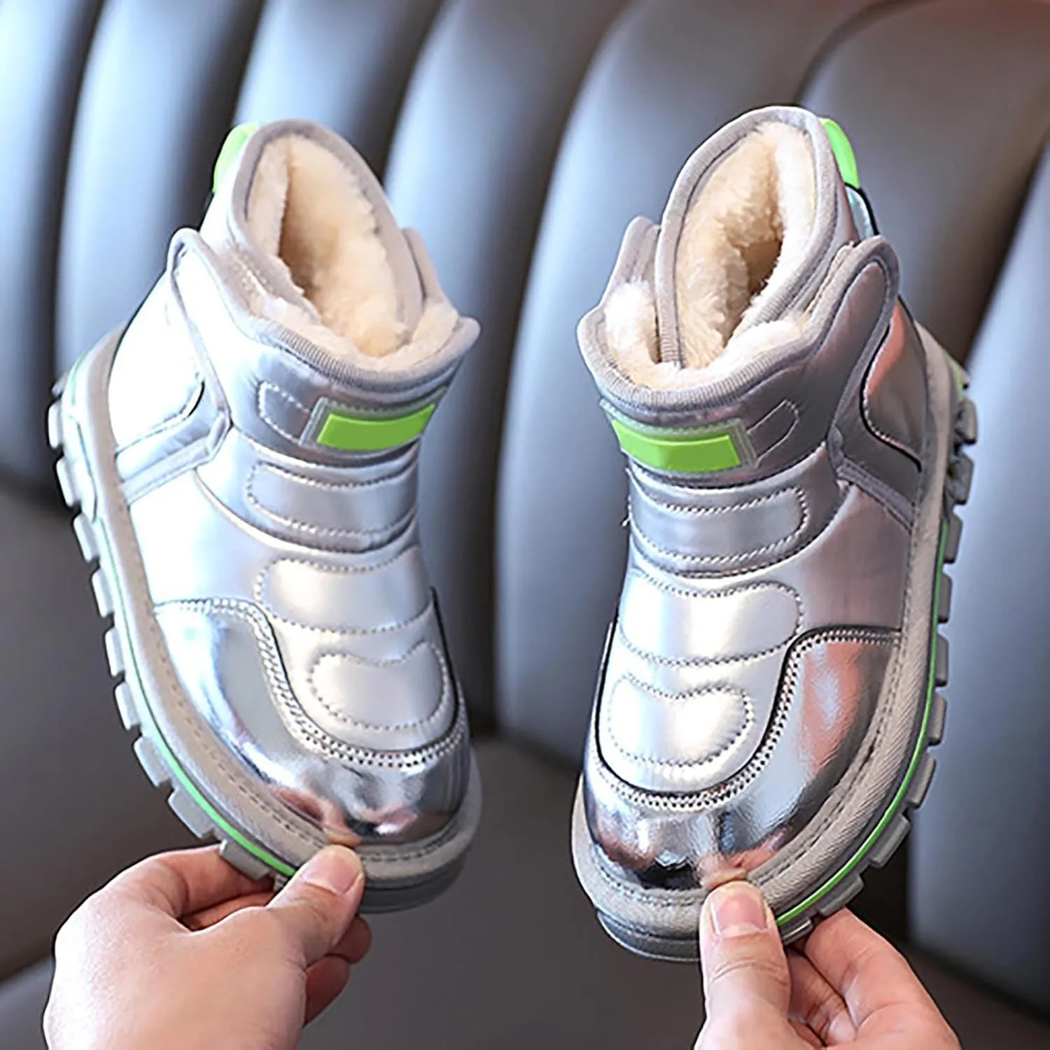 Winter Girls Boys Ankle Boots Comfortable Warm Lined Casual Sports Shoes Kids Faux  Insulated Mud Boots Kids