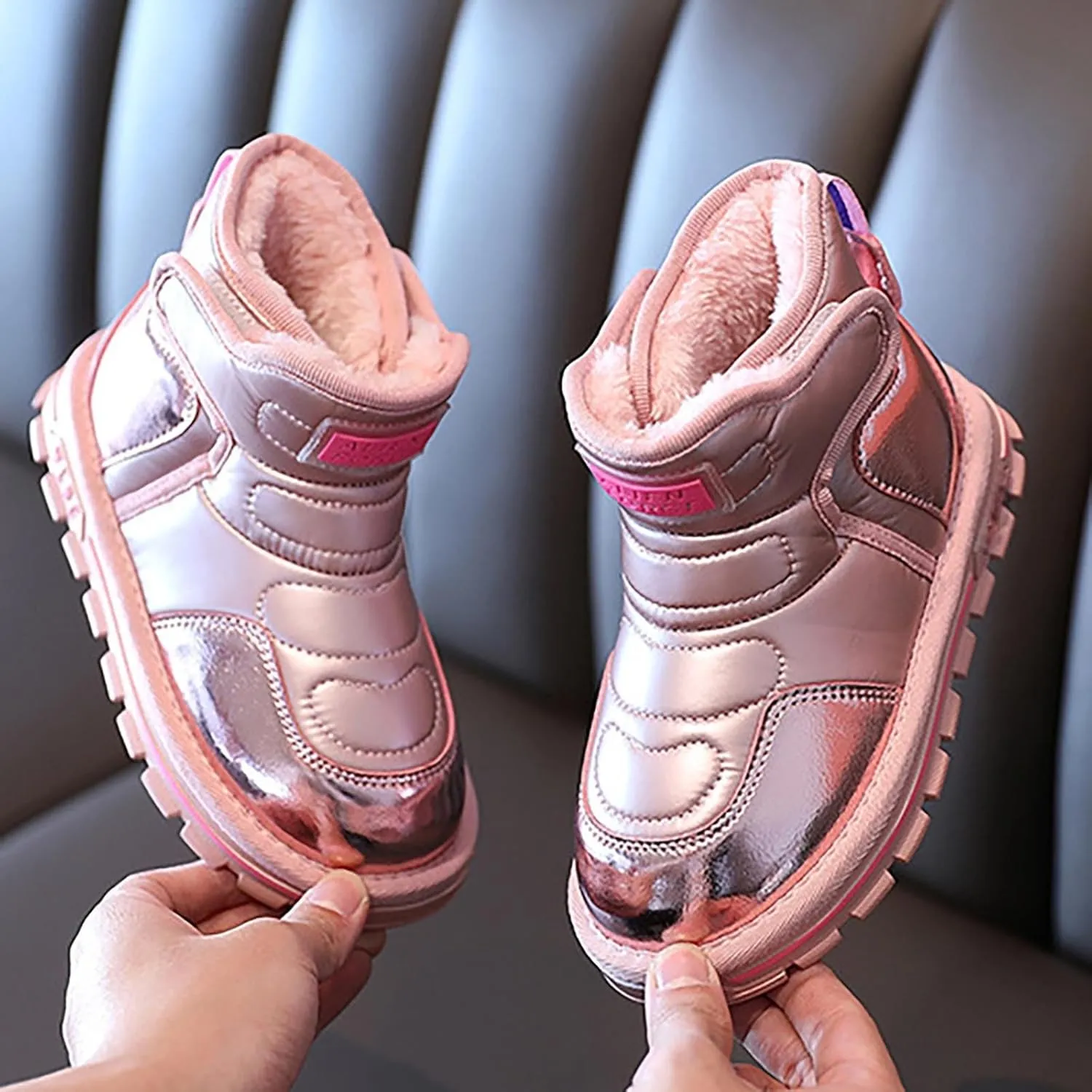 Winter Girls Boys Ankle Boots Comfortable Warm Lined Casual Sports Shoes Kids Faux  Insulated Mud Boots Kids