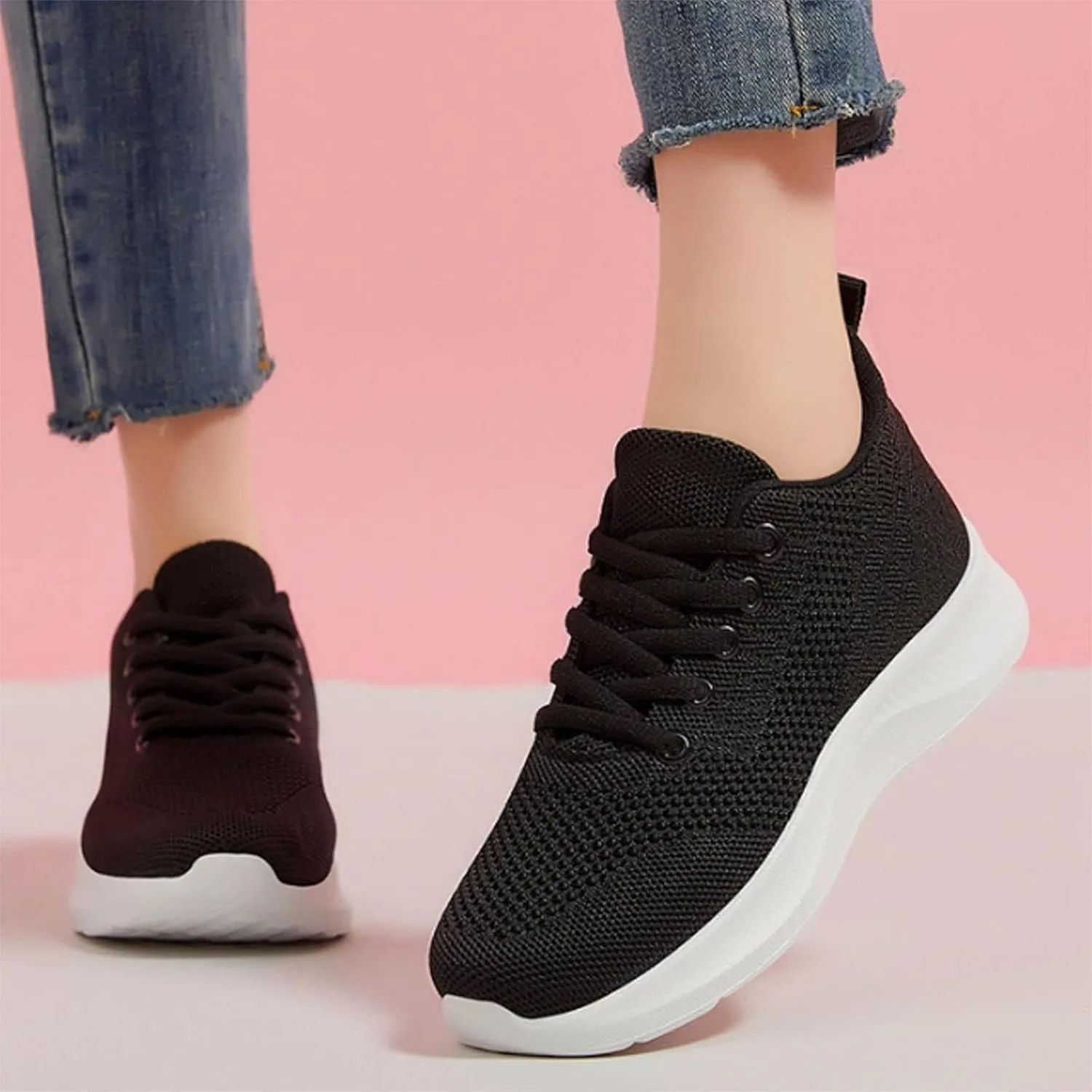 Women's Breathable Soft Soled Comfortable and Trendy Sneakers Comfort Womens Shoes Fit Water Shoes