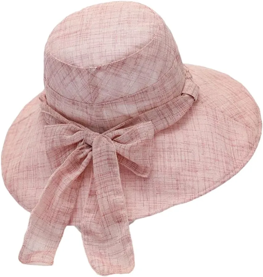 Women's Bucket Fisherman's Beach Hat Sandal Hat Bow Panama Cap