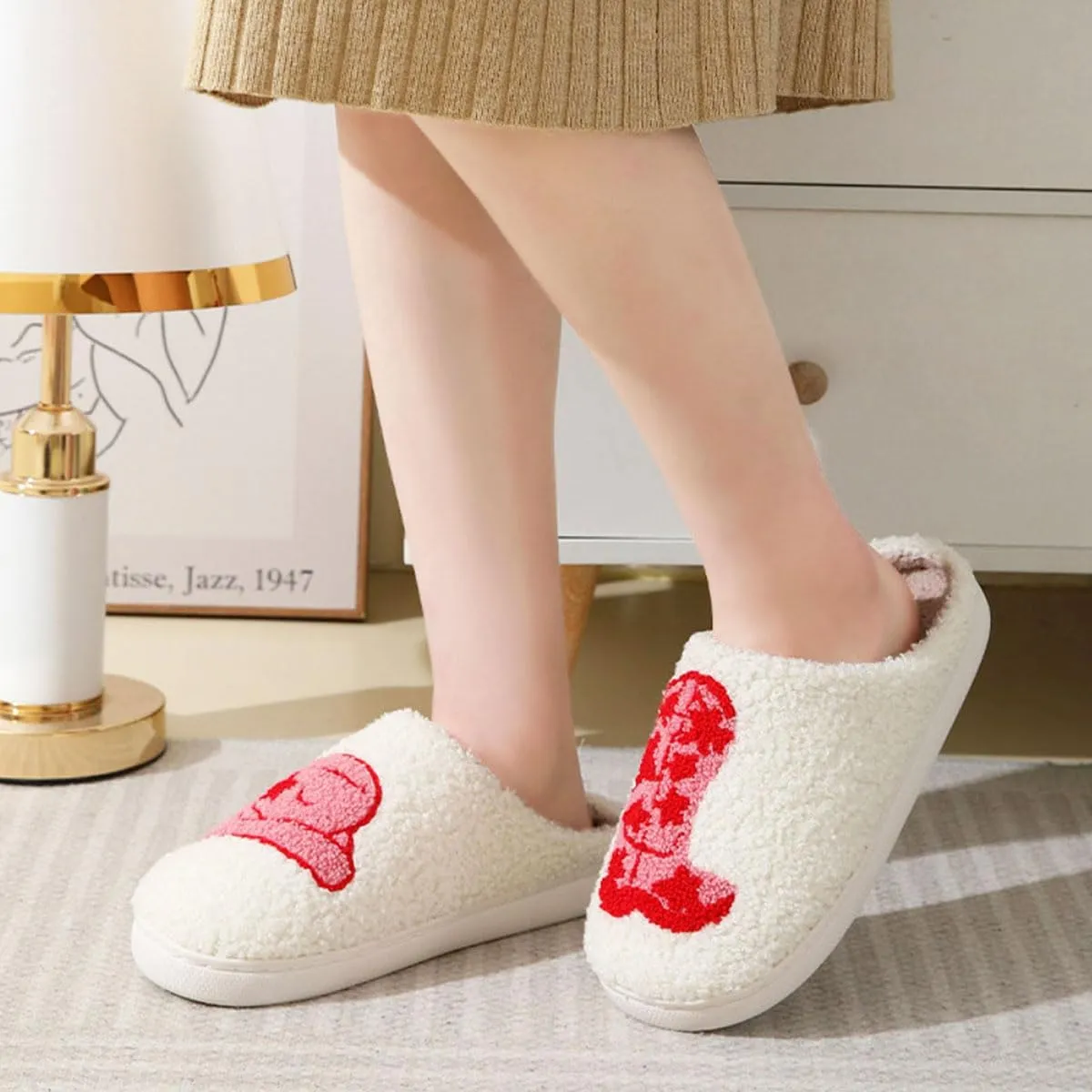 Women's Men's Funny Animal Slippers Cute Cartoon Plush Warm Comfy Couple Indoor Outdoor Home Shoes