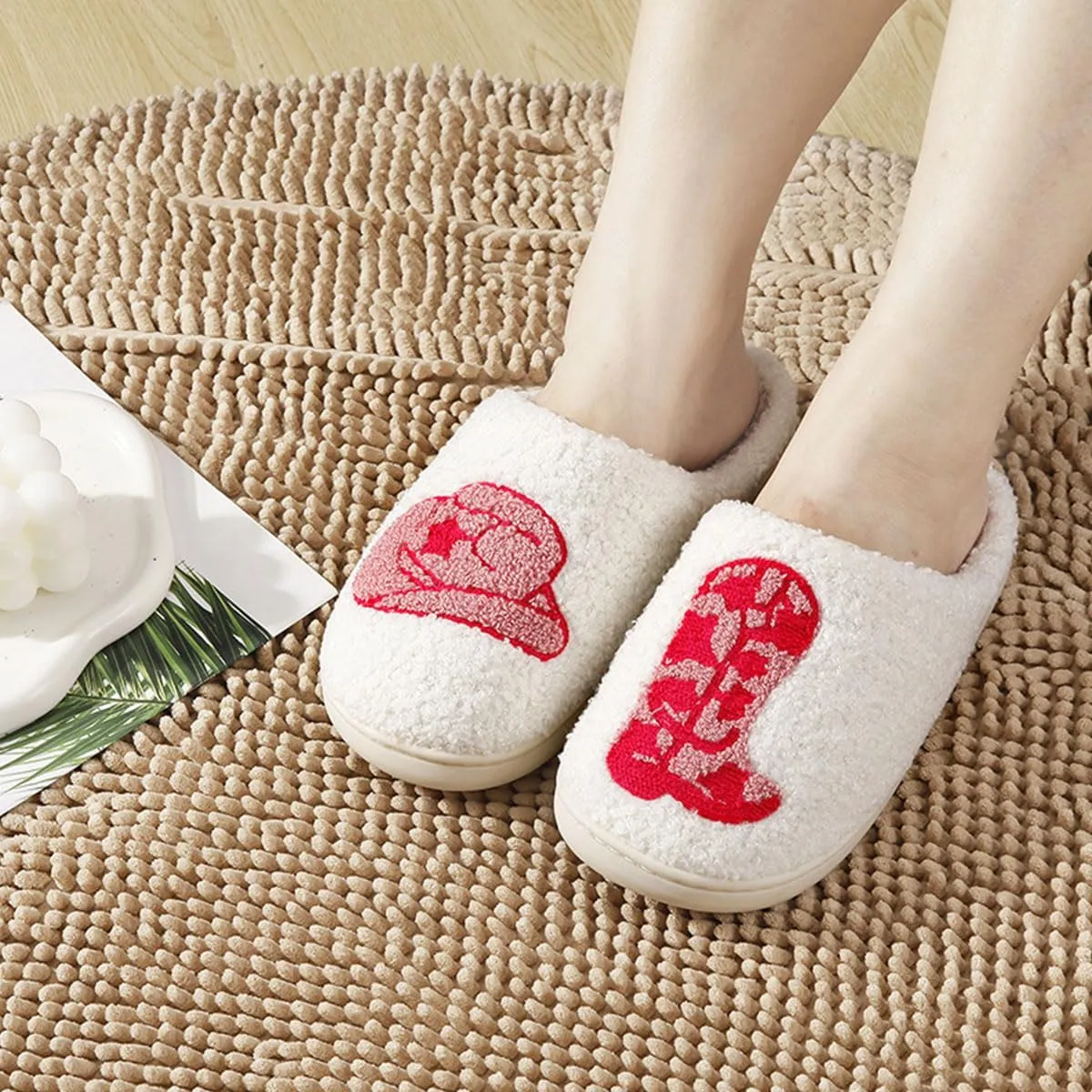Women's Men's Funny Animal Slippers Cute Cartoon Plush Warm Comfy Couple Indoor Outdoor Home Shoes