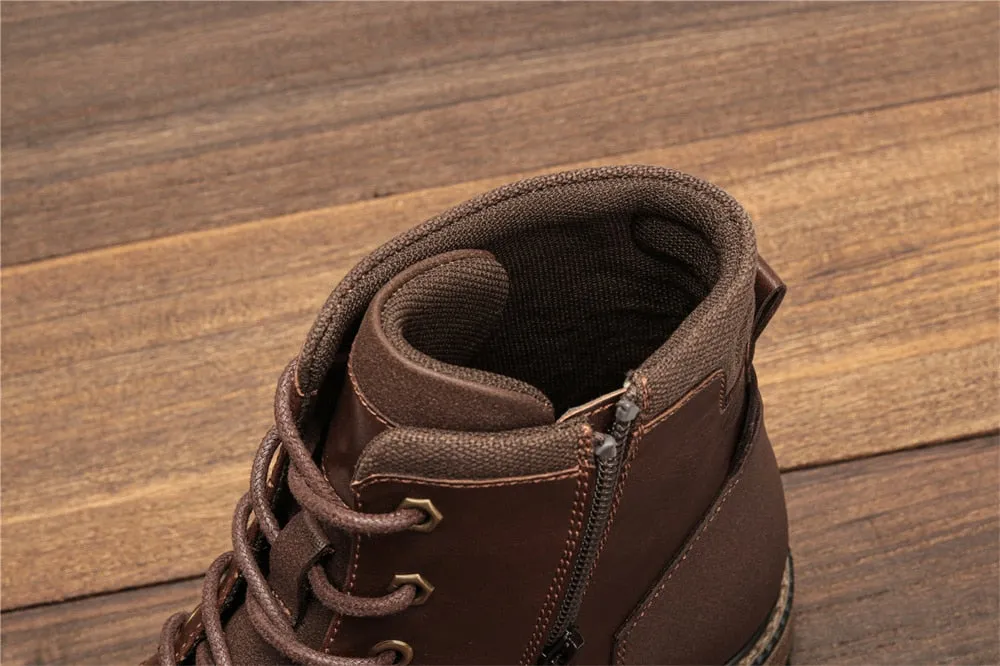 Yeknu Men Boots Brand Comfortable Fashion Ankle Boots #Al652